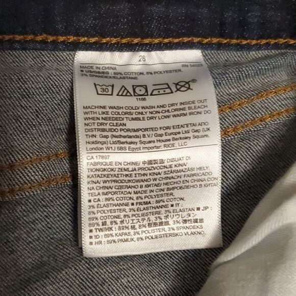 Banana Republic womans straight leg denim jeans, size 26 - Picture 4 of 6